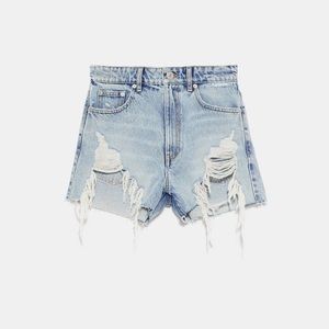 Zara high waisted denim shorts